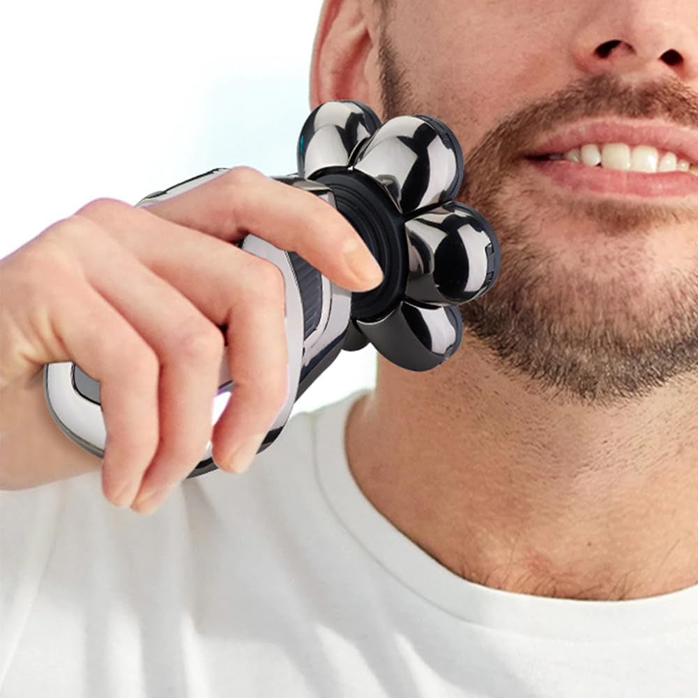 Head Shaver - 5 in 1 Electric Head Shaver Razor for Men with Digital Display Detachable Beard & Nose Trimmer, IPX7 Waterproof Men'S Grooming Kit, Cordless Rechargeable Electric Razor